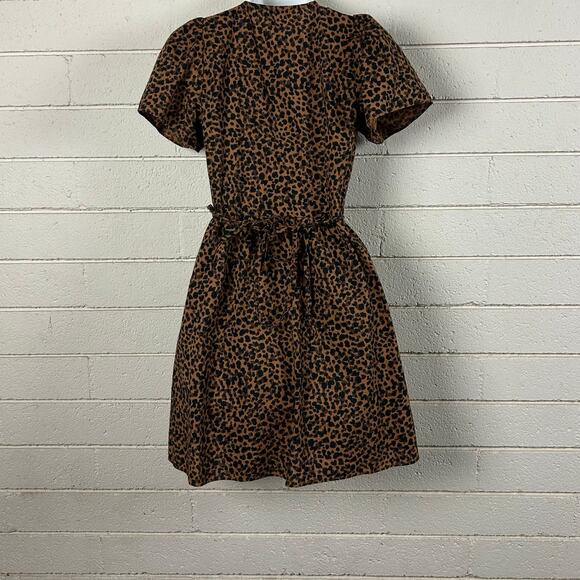 Madewell Wrap Leopard Mini Dress size XS - Picture 4 of 8